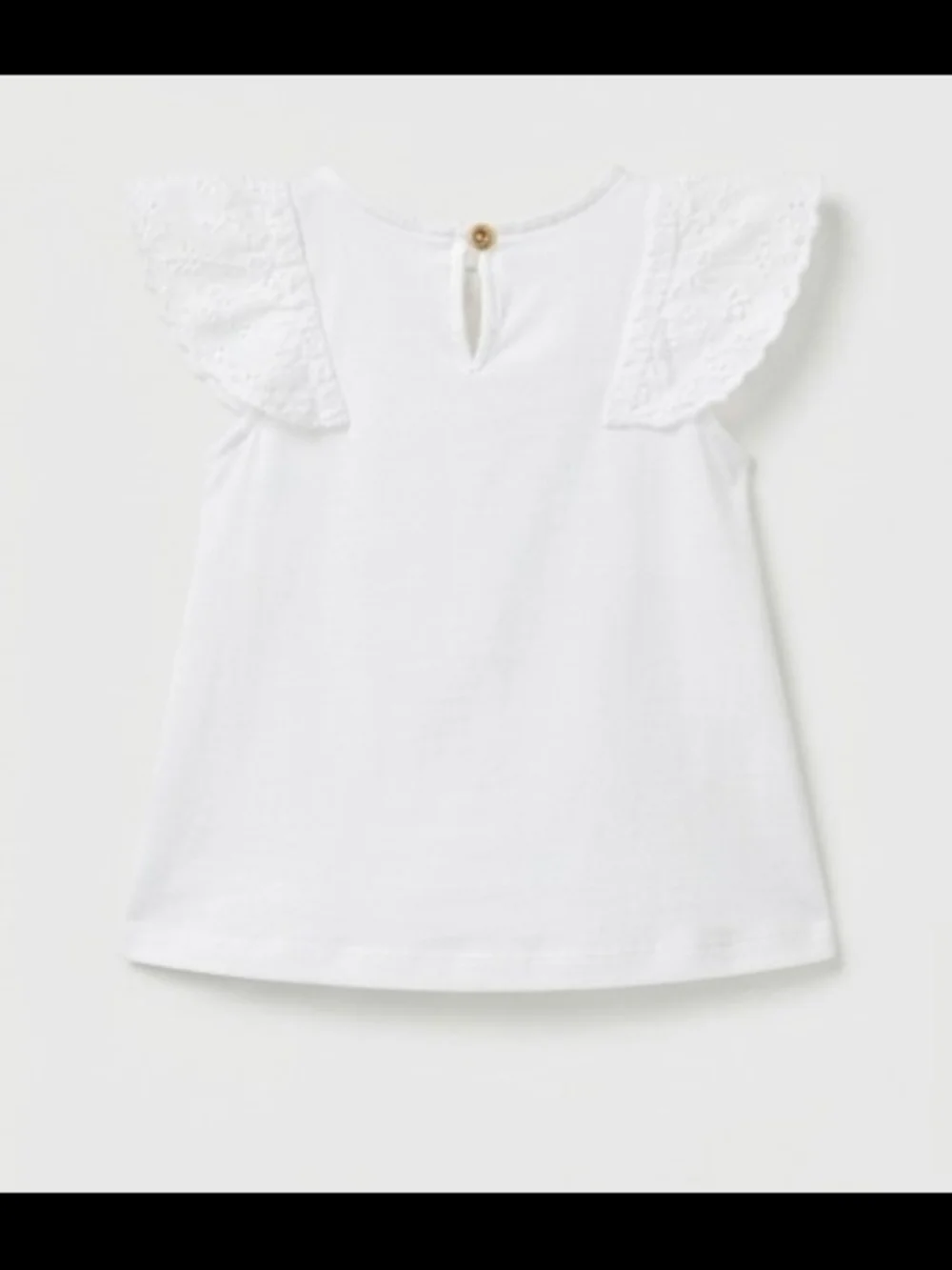 United Colors Of Benetton White Eyelet Ruffle Tank Top & Tiered Skirt Set